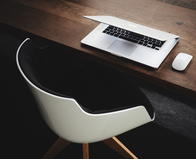 Workspace with laptop